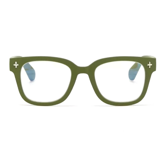 Okkia Giovanni green reading glasses