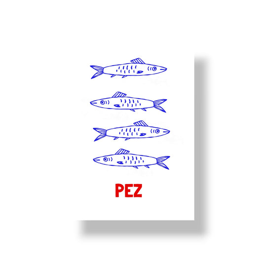 Print El Pez Azul Marino