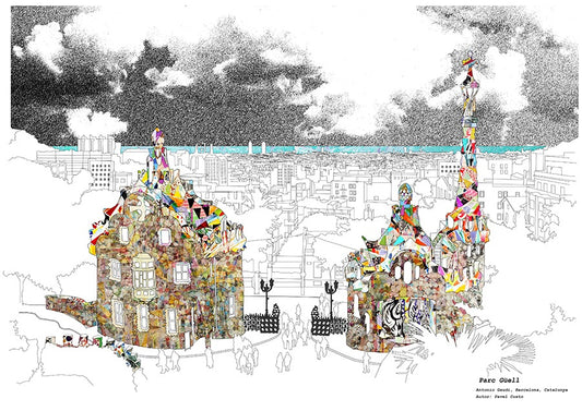 Parc Güell entrance, Barcelona print