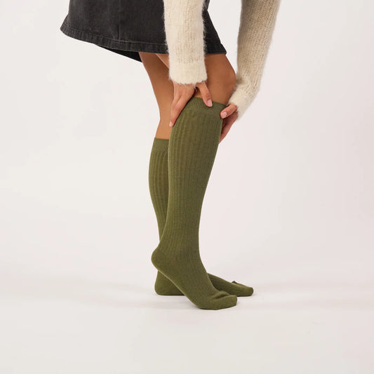 Women's Plain Knee-high cotton socks