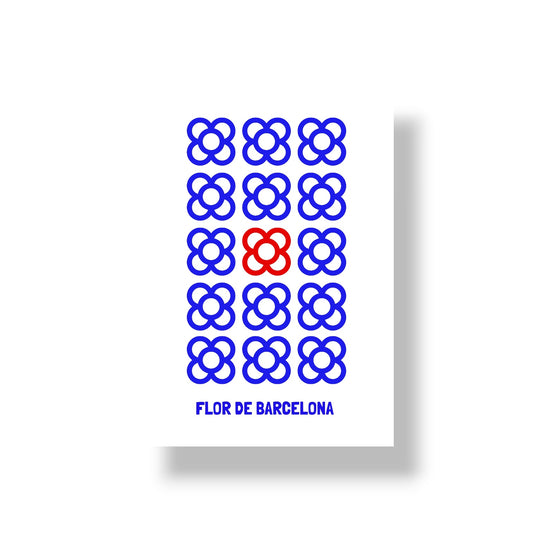 Print Flor de Barcelona Royal Blue