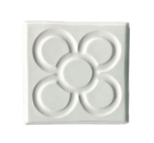 Flor de Barcelona ceramic white coaster