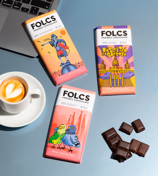Pack 3u Barcelona Escenes Folcs chocolate