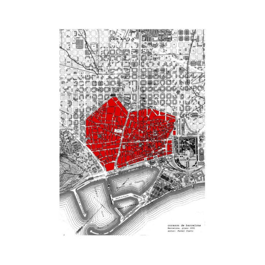 Barcelona Map Print