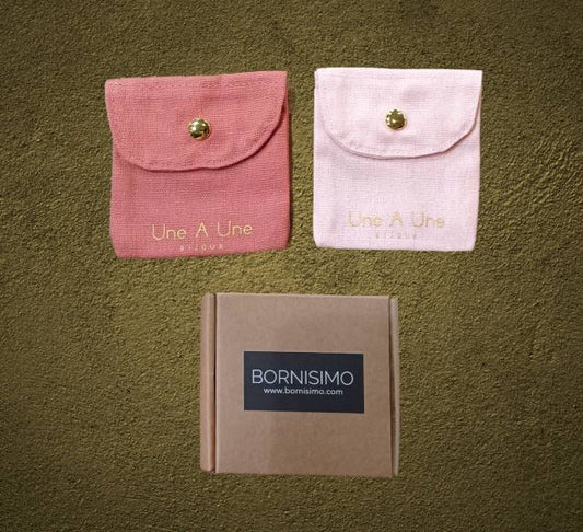 Earrings puces croix noir