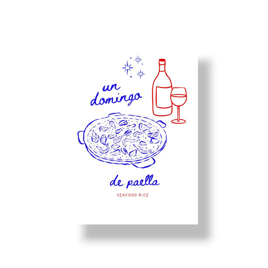 Estampado Paella de Domingo Azul Real