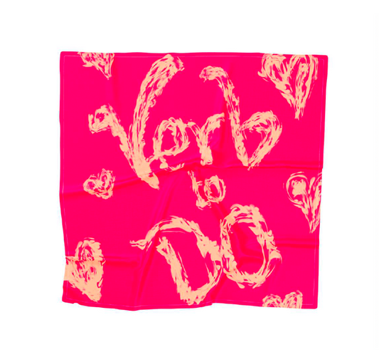 Verb to do pink heart Scarf