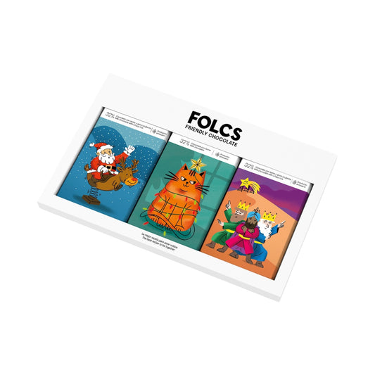 Pack 3u Christmas Time Folcs chocolate