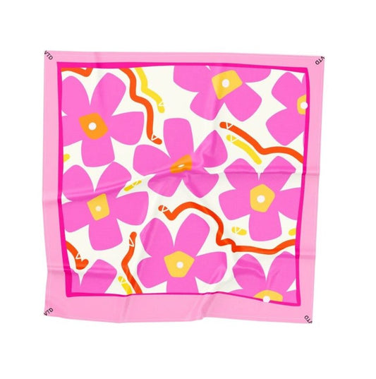 Verb to do pink flowers Scarf