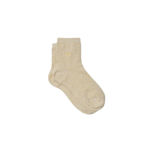 Women's Plain glitter combed cotton socks