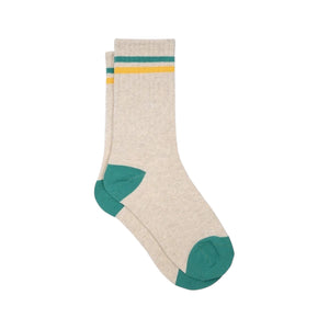 Rayas beige, verdes y amarillas