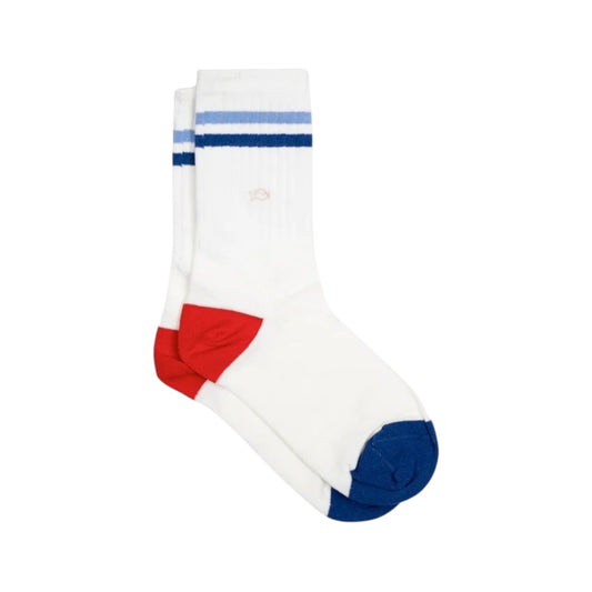 Retro White and Blue Billybelt Socks