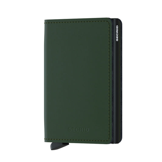 Slim wallet Secrid matte green black