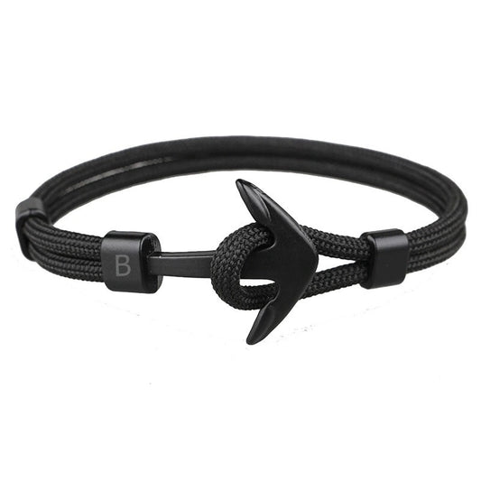 Black cord sailor-style bracelet