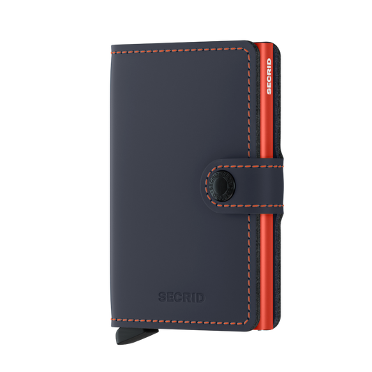 Mini wallet Secrid matte night blue orange