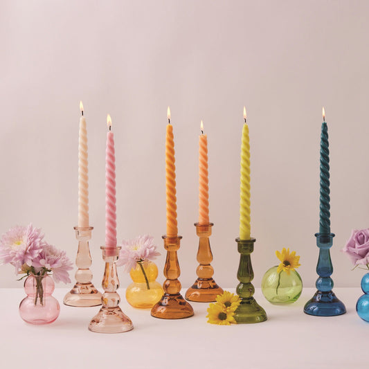 Paddywax Tall Glass Taper Holder