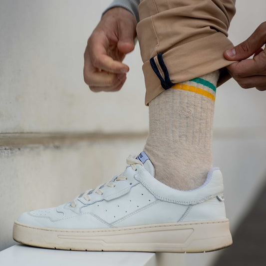 Retro Socks - Beige green and yellow Billybelt