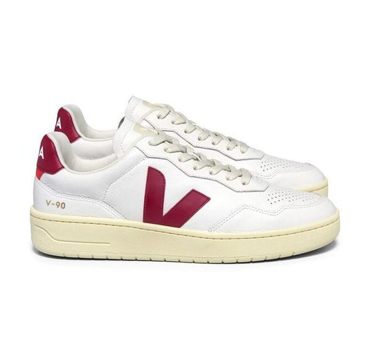Veja V-90 White Marsala Bornisimo Sneakers 