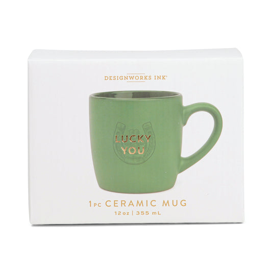 Taza vintage Qué suerte tienes