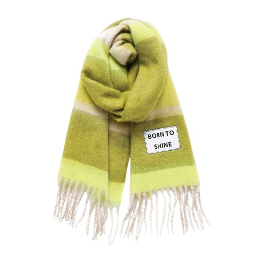 Scarf born to shine verb to do