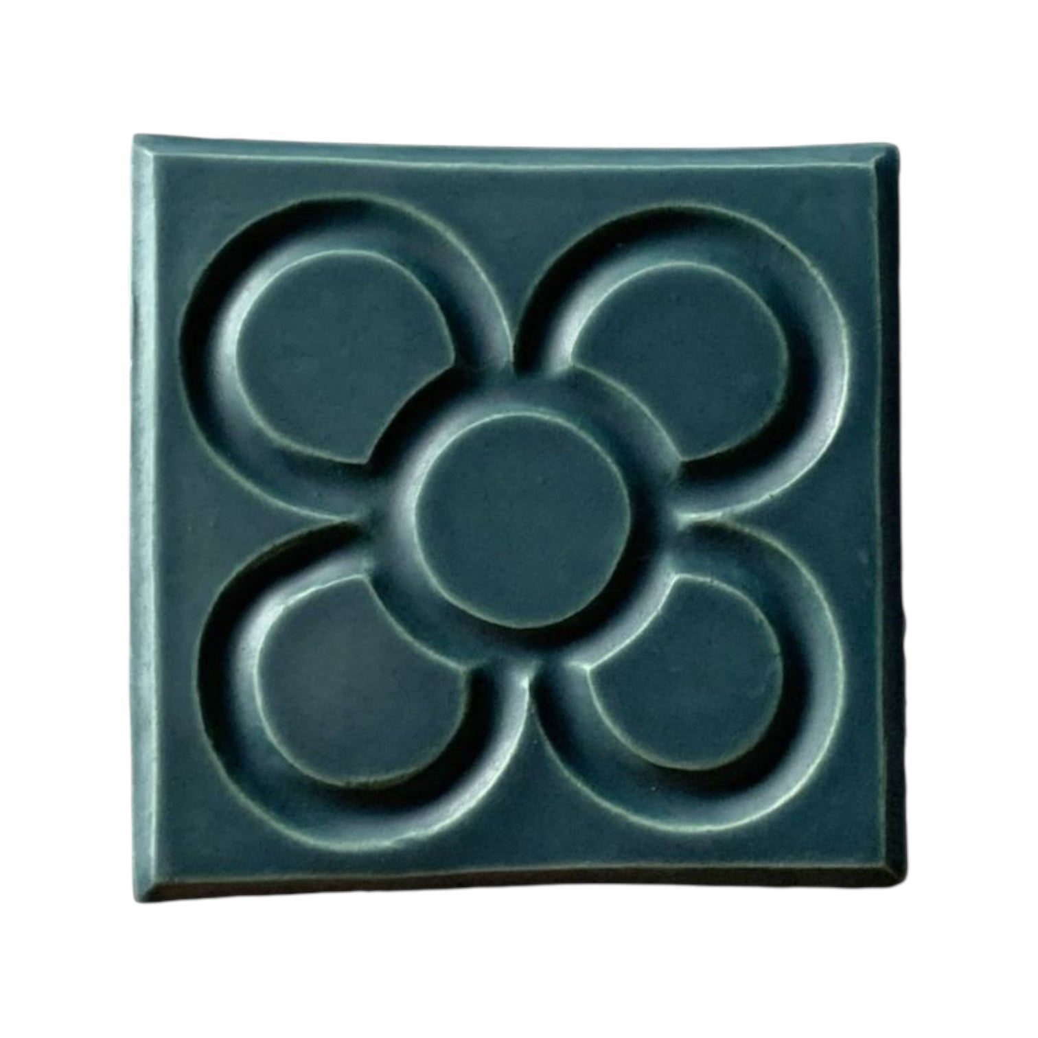 Barcelona Ceramic Tile Coaster Flor Green by Bornisimo