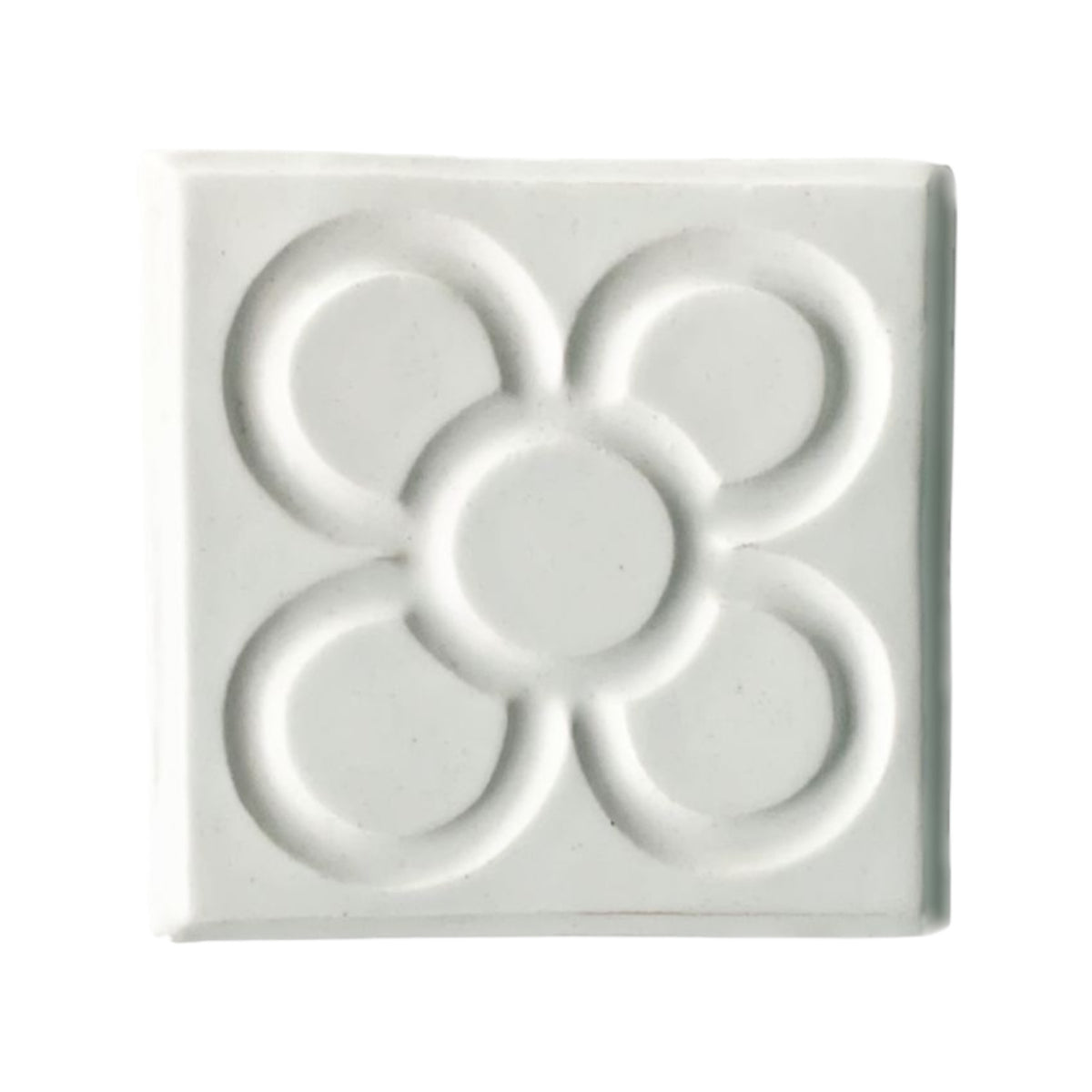 Barcelona Ceramic Tile Coaster Flor White by Bornisimo