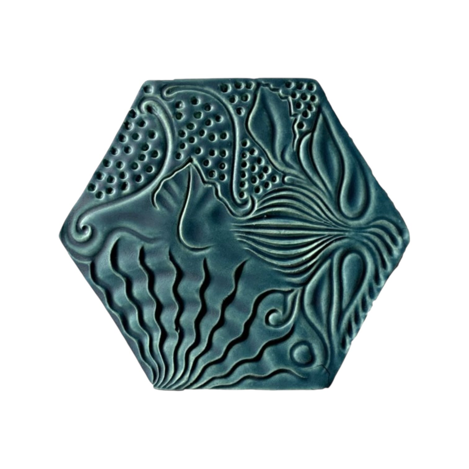 Barcelona Ceramic Tile Coaster Panot Green by Bornisimo