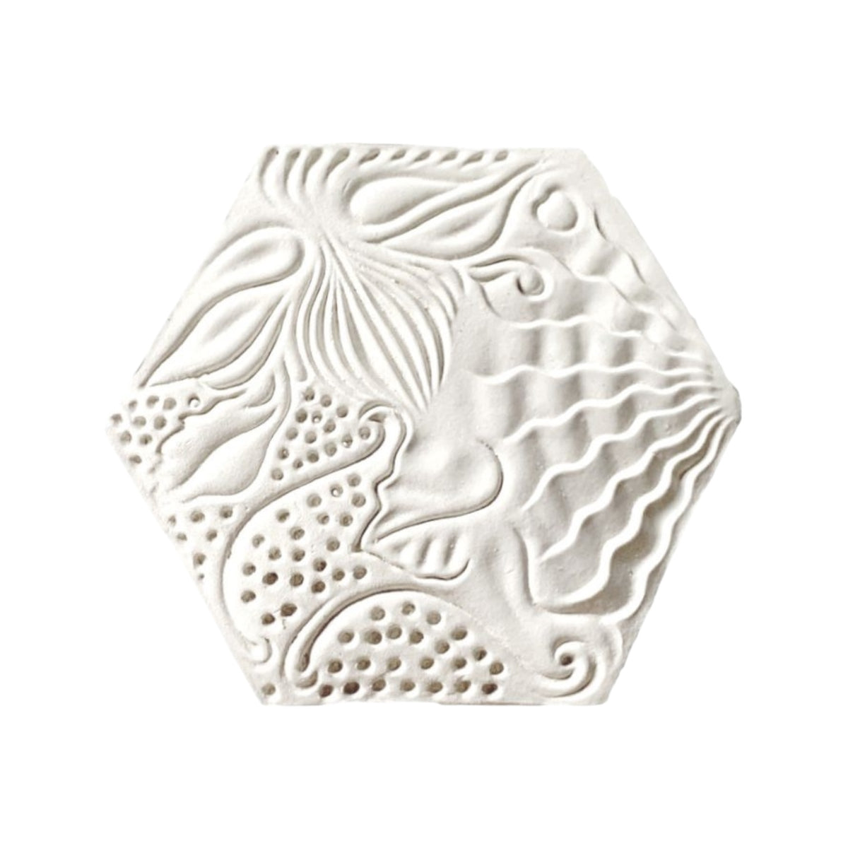 Barcelona Ceramic Tile Coaster Panot White by Bornisimo