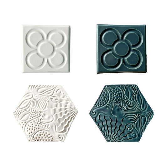 Barcelona Tile Coaster Set Assorted Selection by Bornisimo
