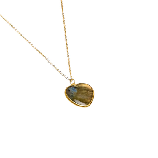 Collar Corazón de Labradorita Une a Une