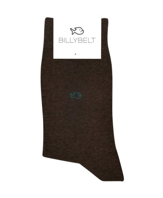 Cotton plain chestnut Billybelt socks
