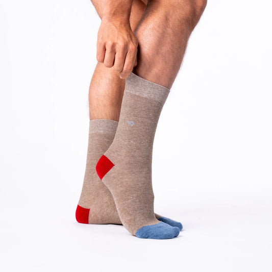 Calcetines de algodón peinado liso para hombre