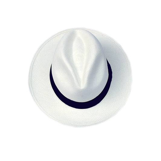 Classic white Panama hat made of natural straw
