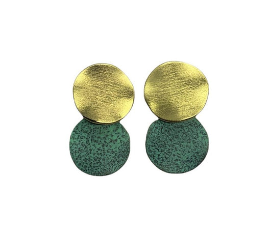 Turquoise earrings plated in gold