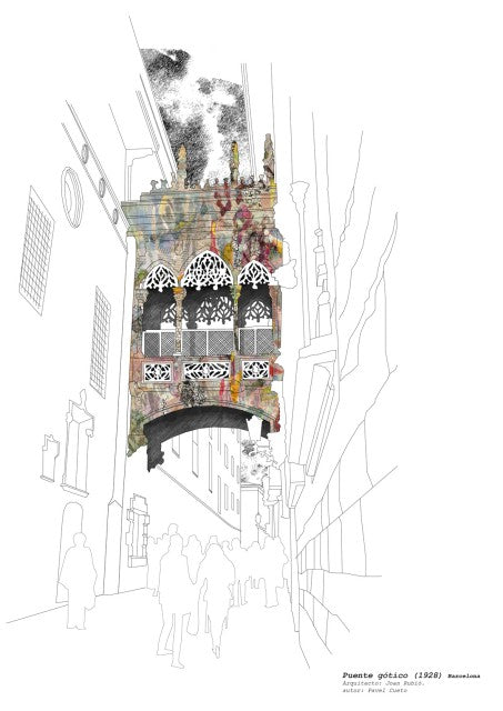 Carrer del Bisbe, Barcelona print