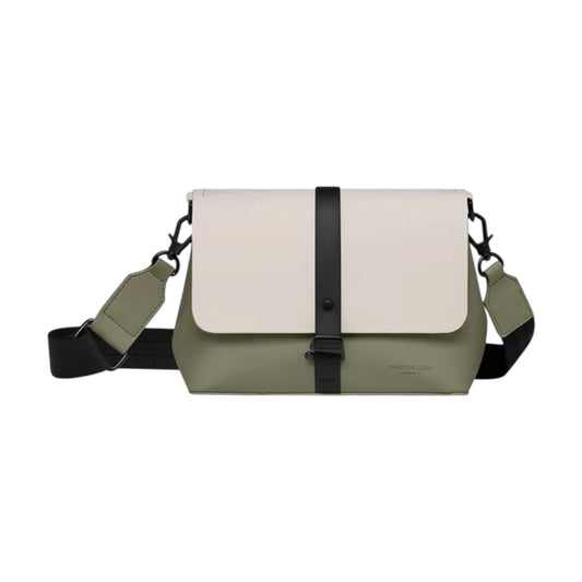 Crossbody bag Gaston Luga splash cloud cream sage
