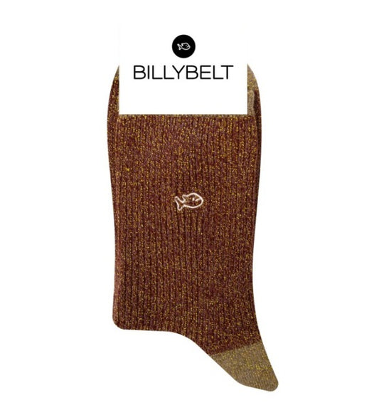 Vintage Glitter copper Billybelt socks