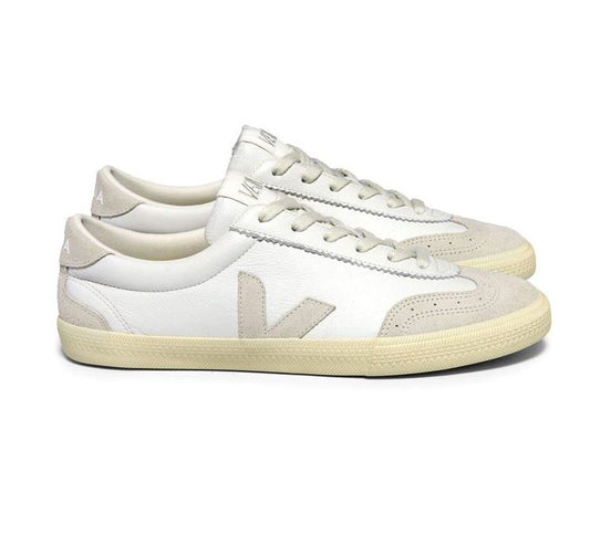 Veja volleyball shoes, leather, white, natural, Bornisimo 