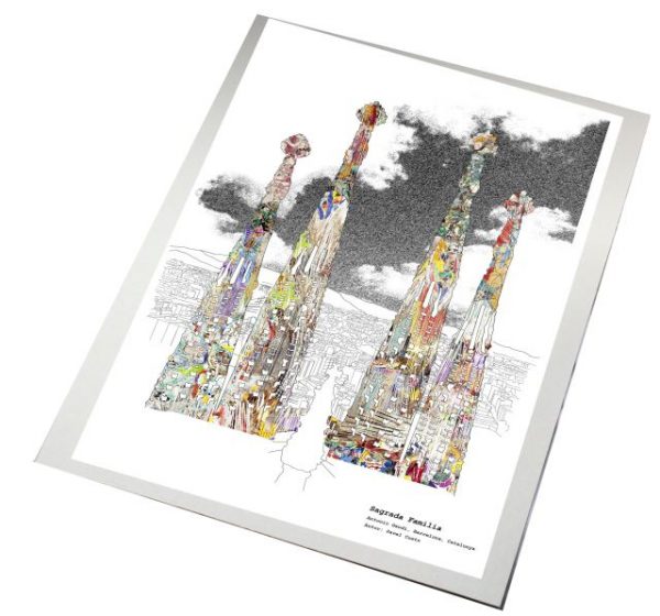 Sagrada familia agujas, barcelona print - Imagen 2