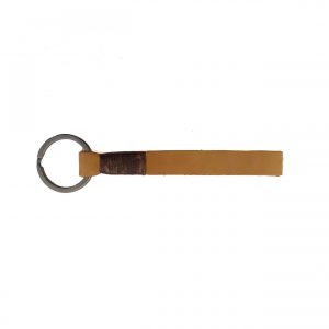 Leather key chain camel