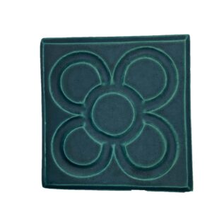 Posavasos Flor de Barcelona cerámica verde