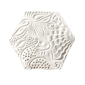 Ceramic coaster gaudi panot white