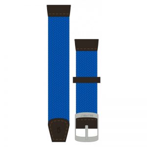 Azure blue elastic watch strap