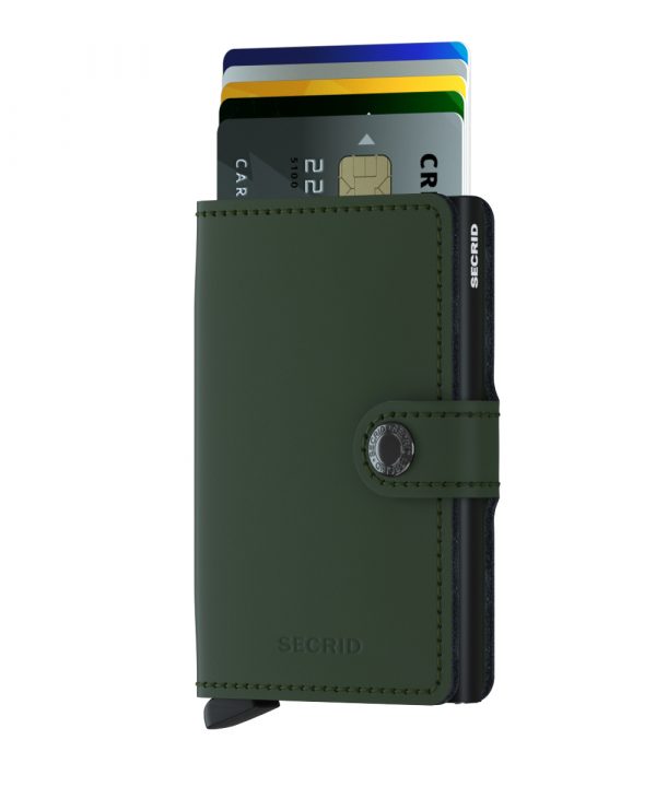 Mini wallet secrid matte green black - Imagen 2