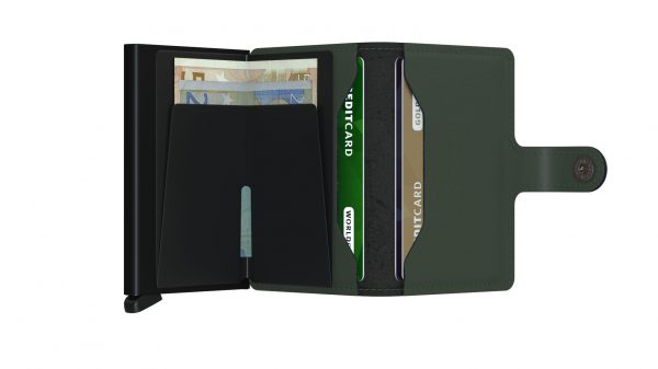 Mini wallet secrid matte green black - Imagen 4