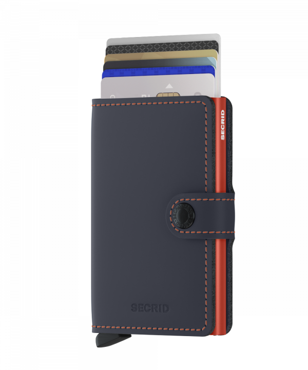 Mini wallet Secrid matte midnight blue orange - Imagen 2