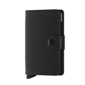 Mini wallet perforated black