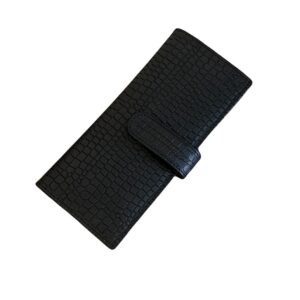 Curie black leather wallet