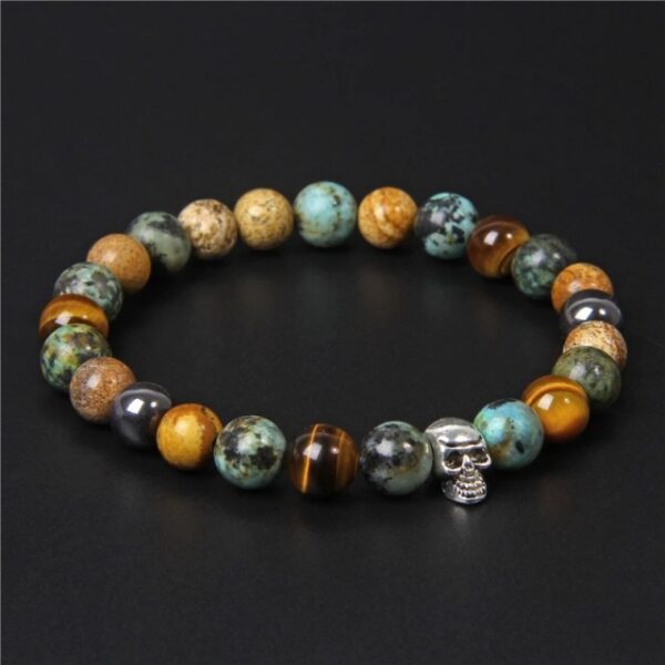 Pulsera rocas turquesas - calavera - Imagen 3