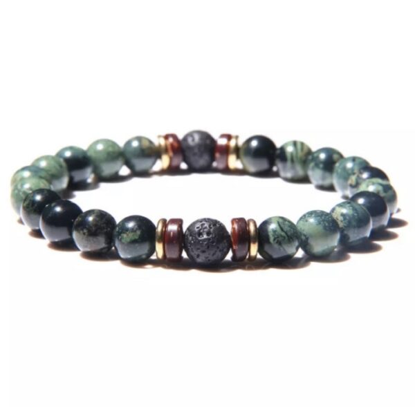 Pulsera volcanic con rocas turquesas